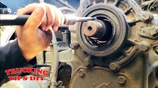 How to replace freightliner cascadia pinion yoke seals, Front, & Rear, kenworth volvo ect