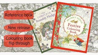 Brambly Hedge Festive coloring book flip through | New release | Jill Barklem