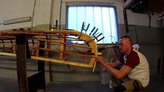 skin on frame canoe build - outer keel and stem