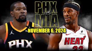 Phoenix Suns vs Miami Heat Full Game Highlights - November 6, 2024 | 2024-25 NBA Season