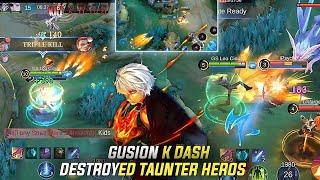 Gusion K Dash Destroying Trunter Heros In Epic Rank  || Gusion Gameplay- Mlbb