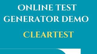 Online test generator demo cleartest