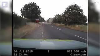 Dash-cam shows boy racer total his car in 90mph horror crash