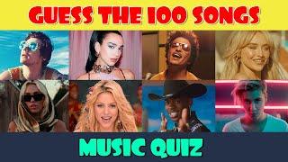 Guess the 100 Songs Music Quiz | 2010 - 2024