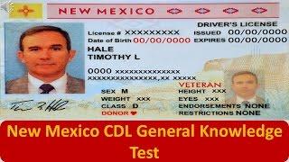 New Mexico CDL General Knowledge Test