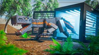 DINOSSAURO HIBRIDO SOLTO PELO ACAMPAMENTO JURASSIC WORLD NO MINECRAFT !! AVENTURA COM MODS