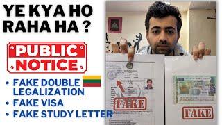 Lithuania Double Legalization and Visa | AGENT SCAM |