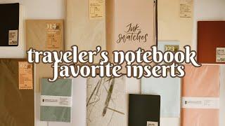 My favorite traveler's notebook inserts; traveler's company inserts and others