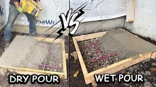 Pouring a DRY vs WET Concrete Slab /// Cutting Them Open AFTER 90 days!! ///Home RENO Ep. 6