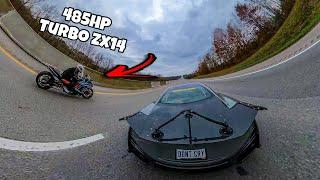 485HP Turbo ZX-14 vs 2000HP GT-R.