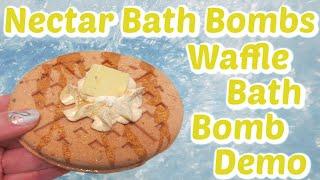 Nectar Bath Treats - Maple Sugar Waffle Bath Bomb Demo!