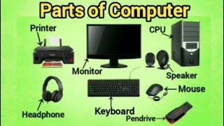 Parts of #computer || #parts of computer with english name for #kindergarten - Kids World