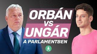 Ungár Péter és Orbán Viktor a Parlamentben