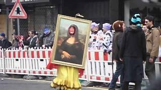 "Mona lisa" is walking in Cologne - Germany