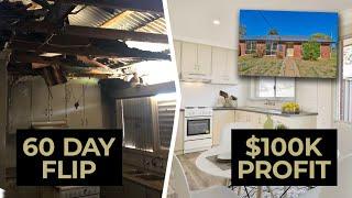 Mildura Flip - From fire damaged house to SOLD in 60 days with $100k profit