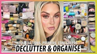 Declutter ️ GETTING RID OF HALF MY MAKEUP!  foundations, concealers & powder