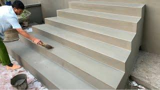 Amazing Technique Build Sand And Cement Renderings For Brick Steps - Build Beautiful Porch Steps