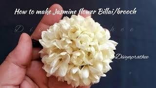 Bridal Jasmine flower Billai/Flower bun/brooch/DIY French flower rakhi/pelli poola jada/veni/Gajra