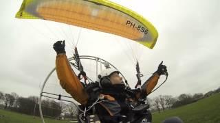 Paramotor in slow motion, Gopro