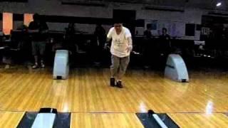 Joe Nano Bowling front view slow motion 300fps