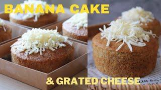 Banana Cake with Grated Cheese. Soft, Fluffy, Bouncy no like others