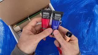 UNBOXING ACRYLIC PAINT Theme MONTHLY ART SUPPLY SUBSCRIPTION BOX - Apr 2021 | Smile Create Repeat