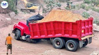 Extremely dangerous monster wood truck driving skills | climbing | heavy load #179