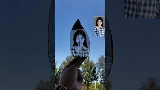 "Laser Art on Leaves: Amazing Portraits Revealed in Seconds!"#shorts #viral #videogames