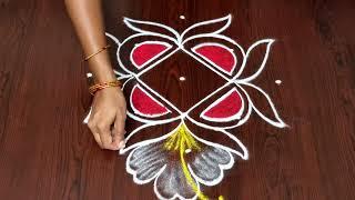 Daily rangoli || simple rangoli || muggulu ||