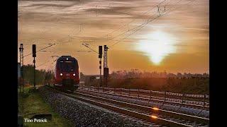 Zugverkehr in Zeithain am 18.10.2024 - Sonne, Mond und Vectronen