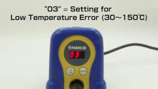 HAKKO FX-888D; how to use "Parameter Settings"