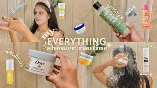 MY EVERYTHING SHOWER ROUTINE🫧 haircare, bodycare & skincare