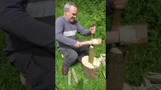 Splitting Logs With a Froe