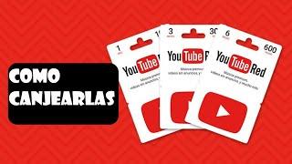 Como CANJEAR TARJETA de REGALO de  YouTube