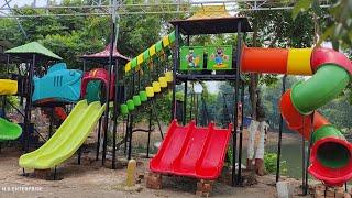 3 Canopy Children Outdoor Playground  Multi Play System ( N D Enterprise - 8013818122 )