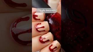 🩸easy Halloween nail art you can do at home ‍️ #nailarttutorial #halloween