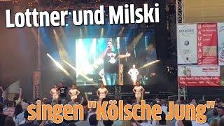 Dirk Lottner und Jürgen Milski singen gemeinsam "Kölsche Jung"