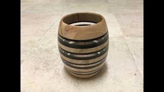 Woodturning a Hybrid Barrel Pot - Milliput and resin