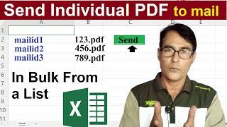 Send Multiple Emails From Excel | Send Bulk Mail from Excel Sheet with Attachment in One Click