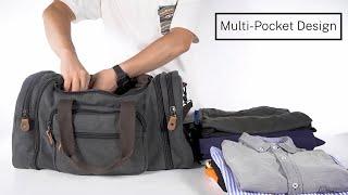 Gonex Canvas Duffle Bag for Travel | Mens Duffle Bag