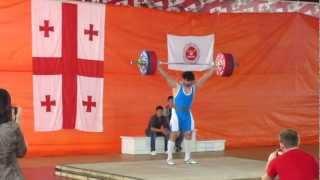 Albert Kuzilov, snatch 167kg, Georgian Championship 2012