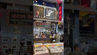 I live for cool record stores and cafes and this one was a gem. Can you guess where it’s located?