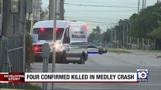 4 dead after crash in Miami-Dade's Medley