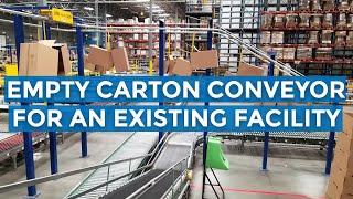 Conveyor for Empty Carton Handling in an Existing Facility