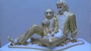 Michael Jackson and bubbles the monkey artwork by Jeff Koons