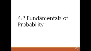 H-Stats: 4.2 Fundamentals of Probability