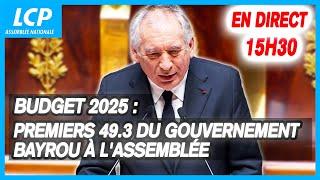 Budget 2025 : premiers 49.3 du gouvernement Bayrou à l'Assemblée - 03/02/2025