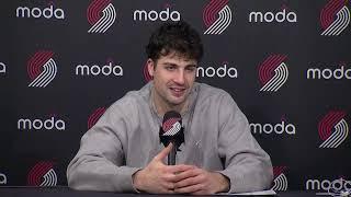 Deni Avdija Postgame Interview | Trail Blazers 108, Thunder 118 | Jan 26, 2025