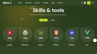 How to design skill section in html css | Skill Section Design html & css | Responsive Skill section