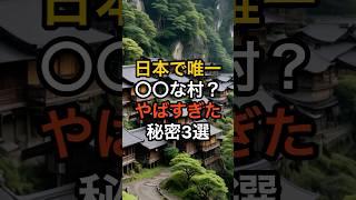 日本で唯一　〇〇な村？　やばすぎた　秘密3選 #都市伝説 #ホラー #雑学